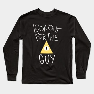 LOOK OUT- White and Gold Long Sleeve T-Shirt